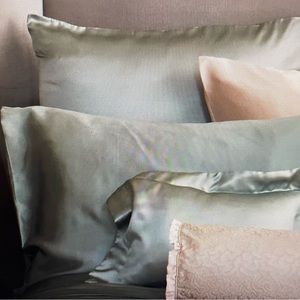 Gingerlily London Sage Colored Silk Pillowcase
